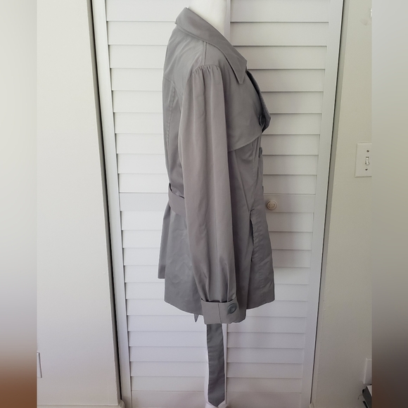 Vertigo Paris Blue/Gray Trench Coat Doble Breasted Button Down Jacket Size XL - Picture 4 of 15